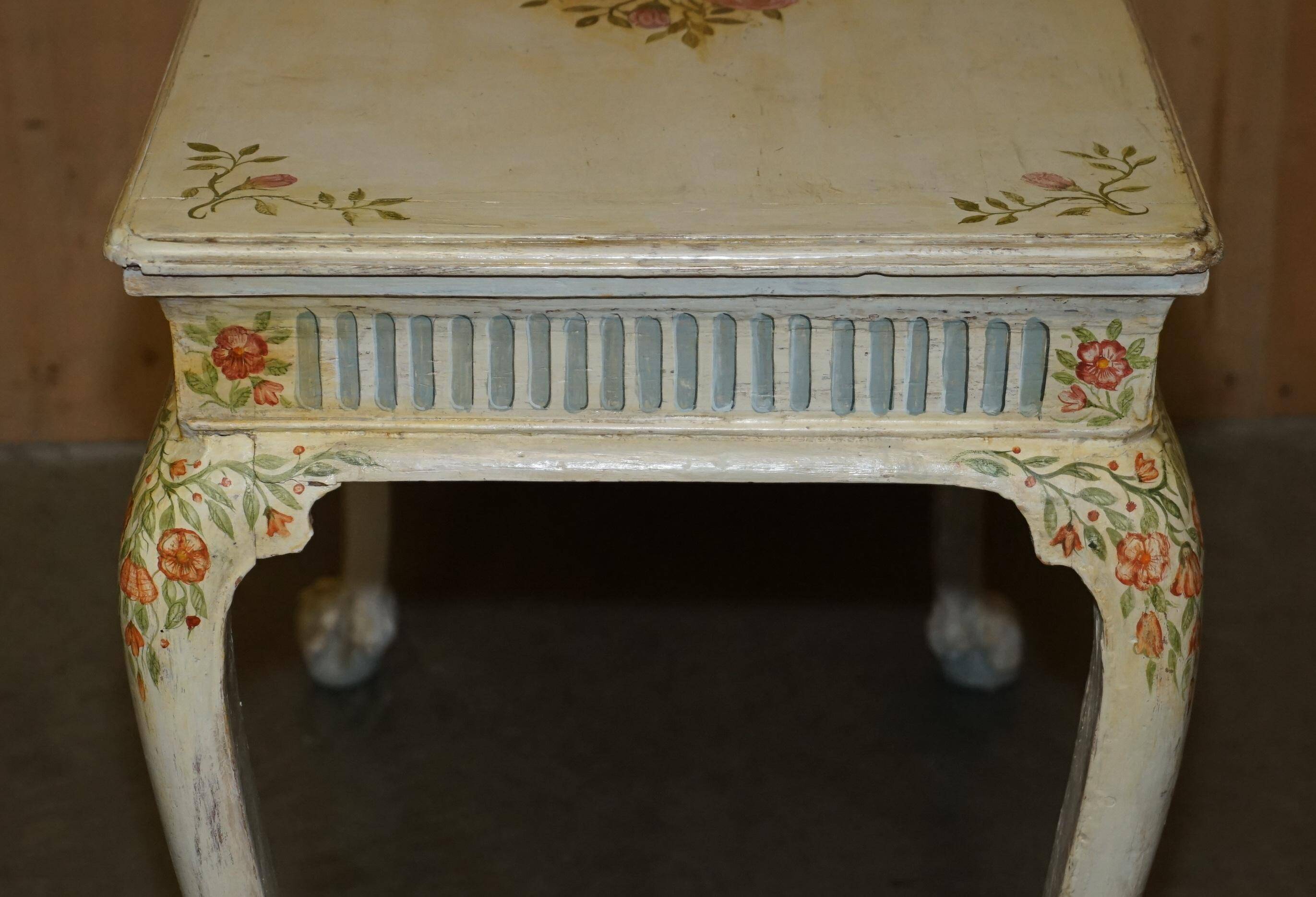 Victorian Georgian style bureau, hand-painted circa 1860.