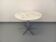 Vintage round dining table in white marble and chrome metal from the 1970s.