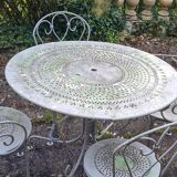 Wrought iron garden furniture