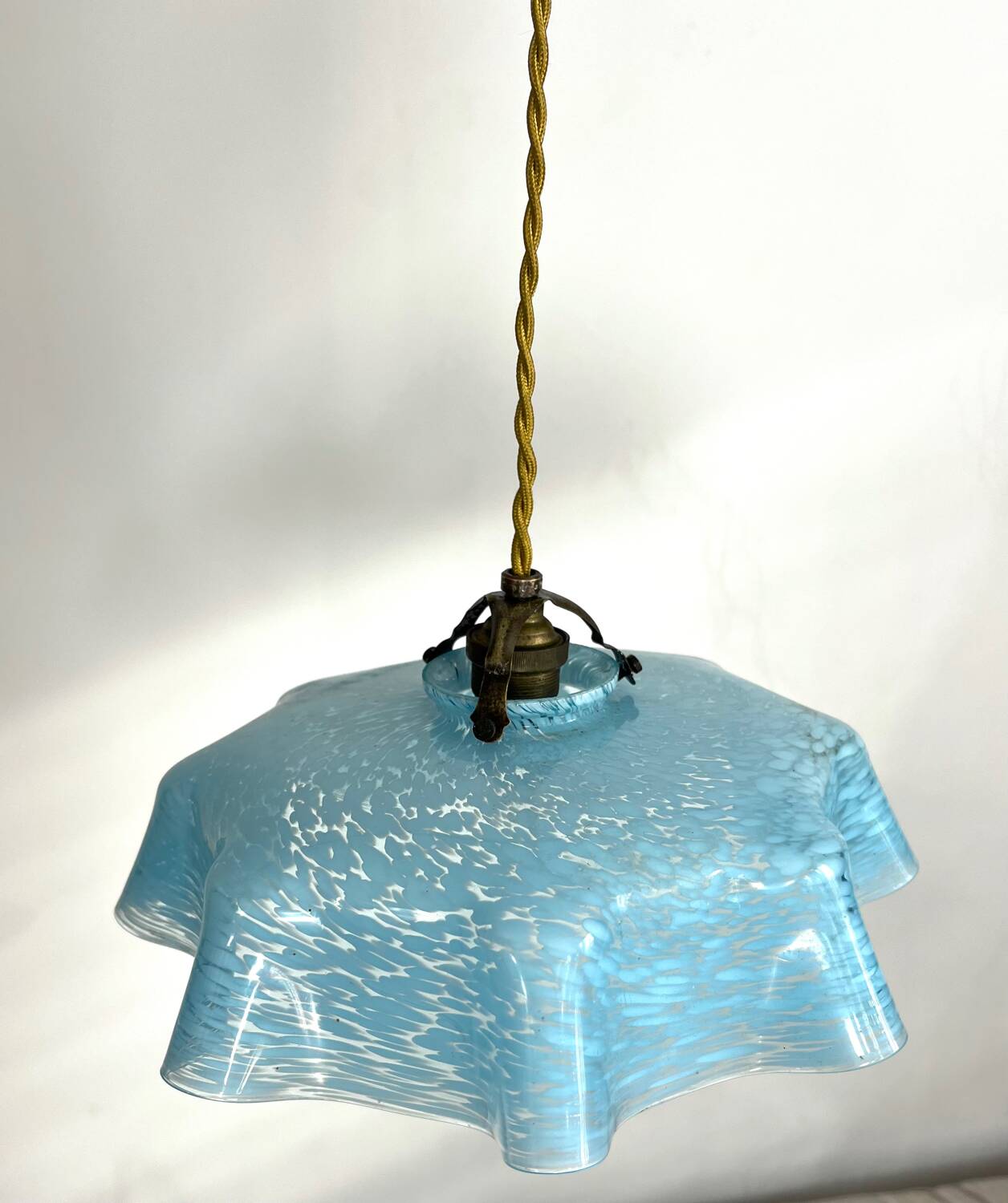 Clichy blue opaline pendant light