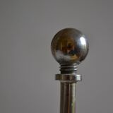 Bouillotte type lamp base in silver metal