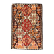159x249Cm Soft Orange and Red Vintage Kilim Rug, Bohemian Kilim Rug