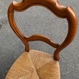 6 Louis Philippe straw chairs