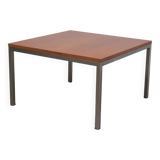 Modernist cherry wood & metal coffee table by Jules Mijs, 1959