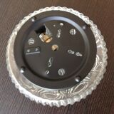 Round structured glass ceiling light / vintage 60s-70s