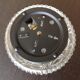 Round structured glass ceiling light / vintage 60s-70s