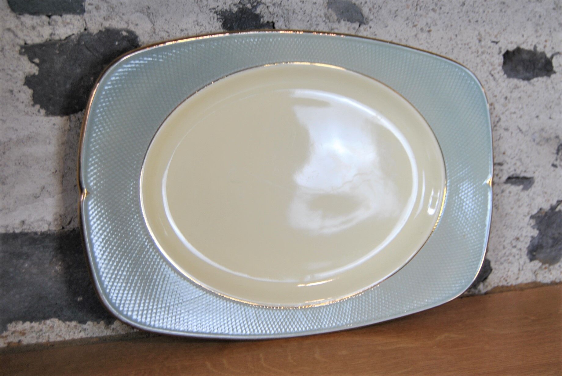 Faience dish from Salins - Orgeval model