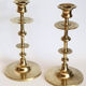 Duo of brass candle holders