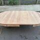 Renovated round dining table in solid wood, Louis XV style from the 19th century.