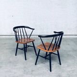 Set of Mid-Century Modern Fanett Armchairs, Denmark, 1950s