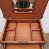 Former walnut marquetry sewing basket