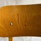 Suite of 6 chairs foot compass 1960 beautiful blond patina