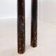 Pair of Chinese demi-lune consoles - Central table and folding chair