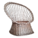 Antique armchair in gray woven wicker