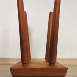 Vintage elm wood stool S01 design by Pierre Chapo 1960