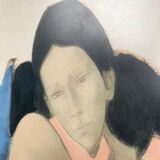 Drawing on framed dancer paper 1985