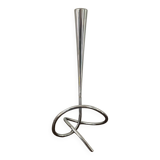 Designer soliflore vase in twisted stainless steel