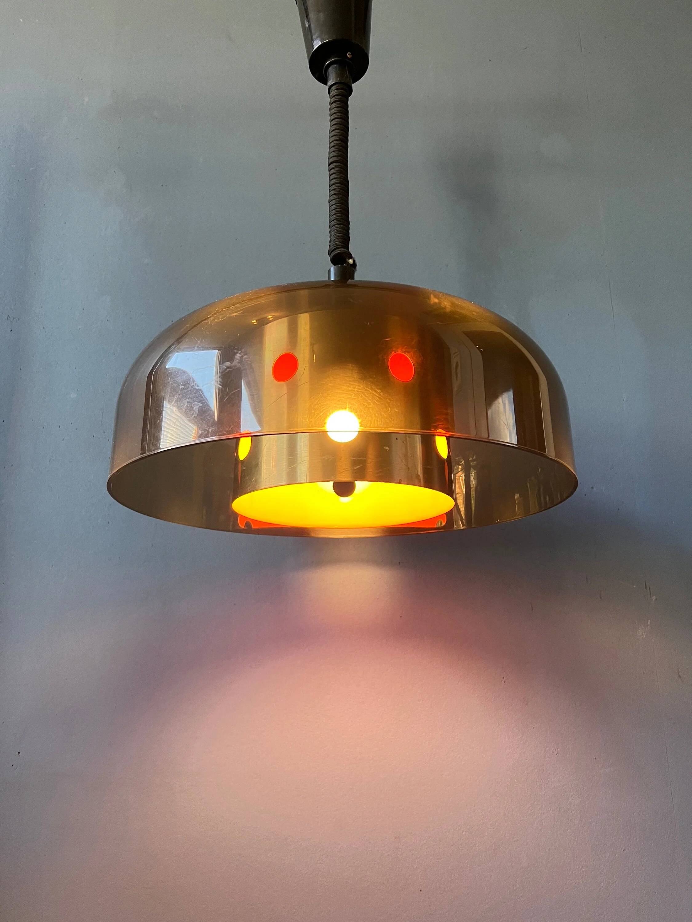 Suspension Mid-Century Herda Space Age / vintage suspended lamp from the 70s