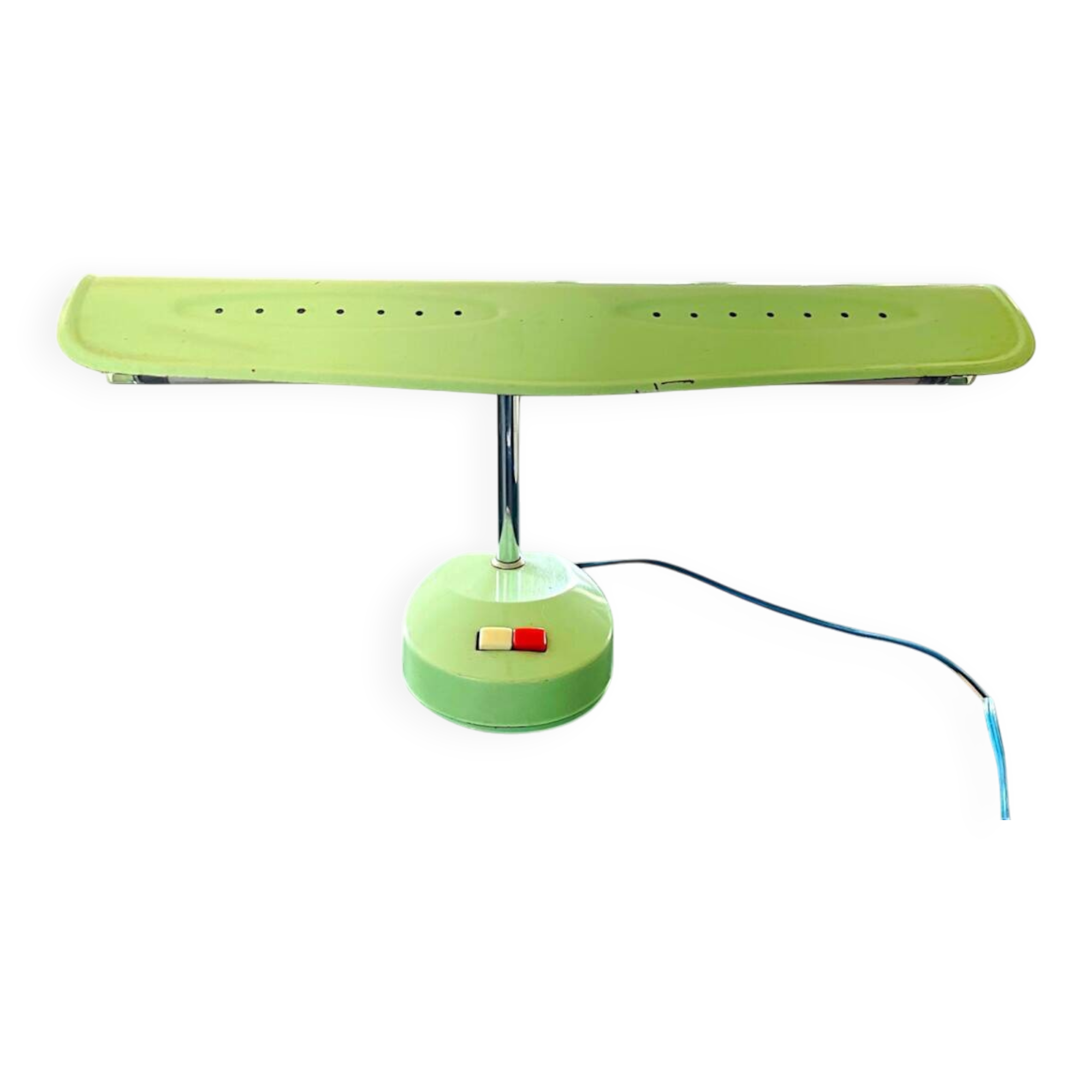 Fluorescent green office desk lamp