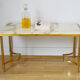 Table low marble brass 60's neoclassical style