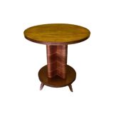 French Art Deco Veneered Side Table, 1930s
