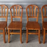 Set of 4 vintage solid wood chairs