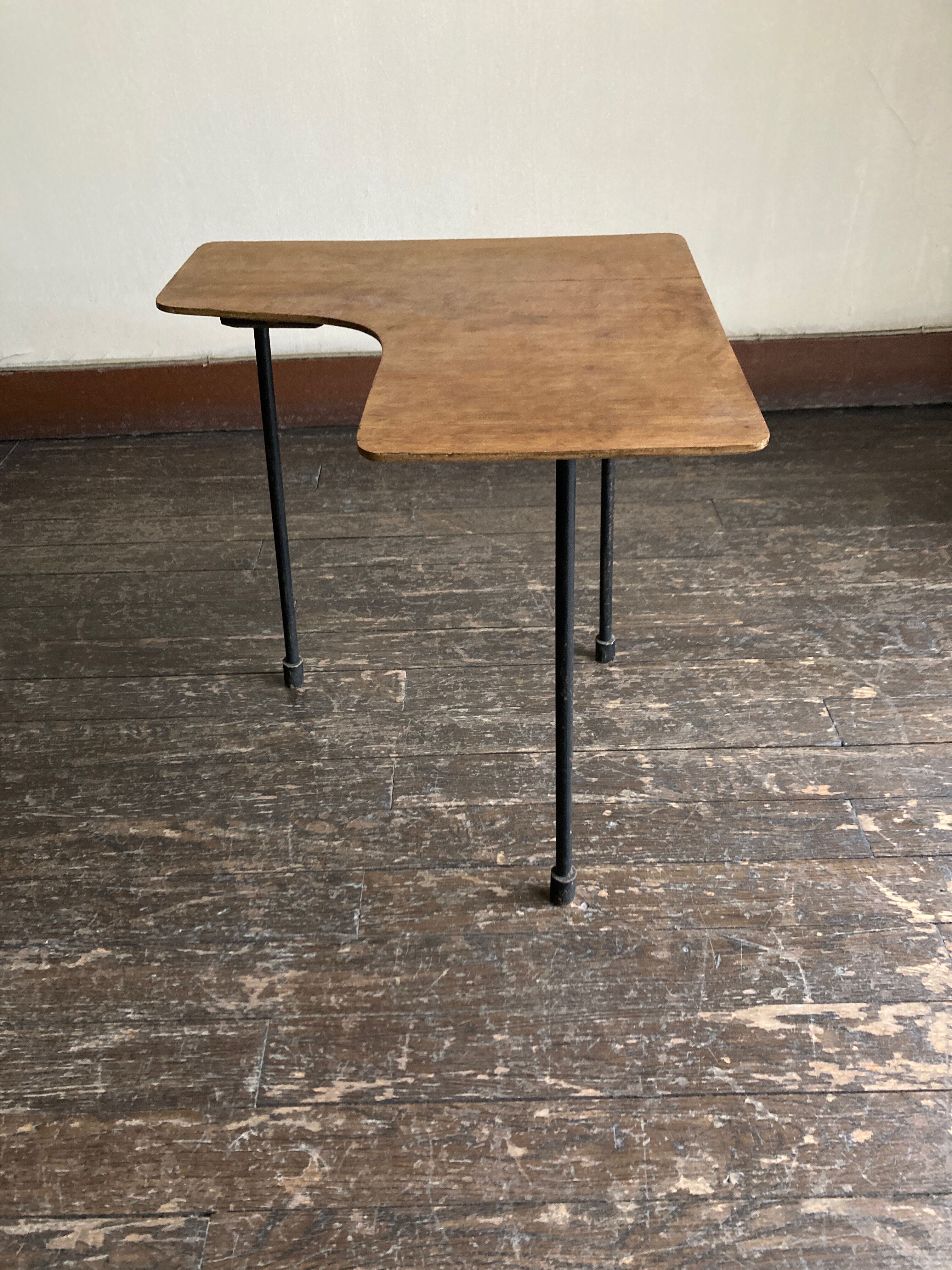 Bedside chair sofa end plywood folk art 1960