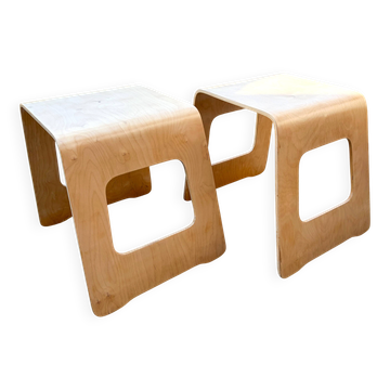 2 stools by Lisa Norinder for IKEA, 1990s.