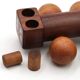 Wooden toy on wheels: caterpillar, 1970s