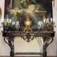 Console en fer forgé d’époque Napoléon III dessus de marbre rouge de Rance