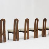 Vintage brutalist dining chairs, set of 6