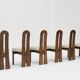 Vintage brutalist dining chairs, set of 6