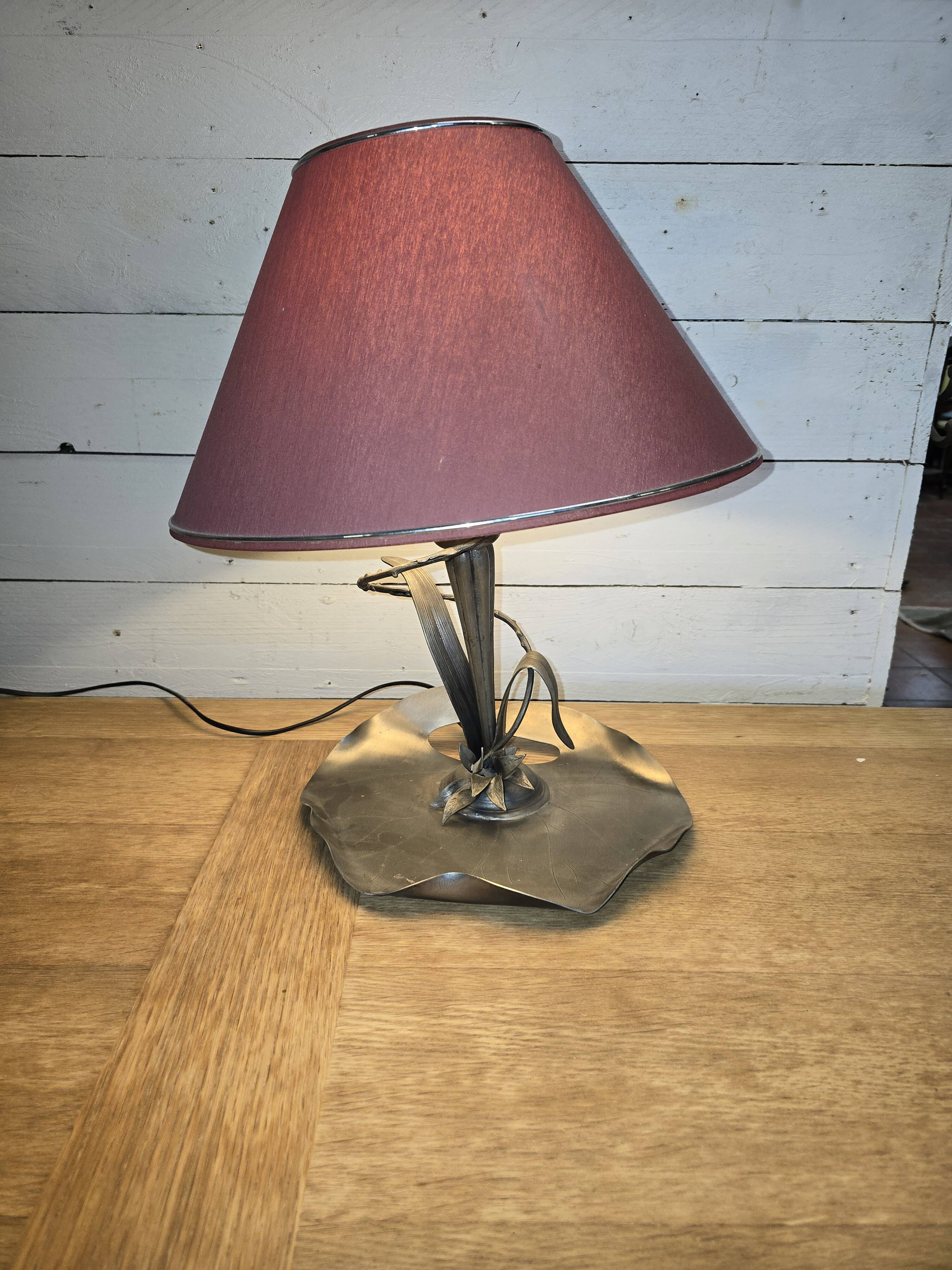 Lampe art déco en étain des années 1930