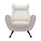 White armchair, Italian design, 1980s, production: Italy