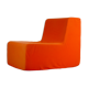 Armchair "space age" foam and orange jersey. Circa 1970