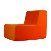 Fauteuil "space age" mousse et jersey orange. Circa 1970