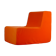 Armchair "space age" foam and orange jersey. Circa 1970