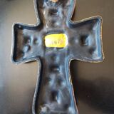 CERAMIC CROSS AND GLASS WARE SIGNED MANON DLG MITHE ESPELT 1960