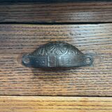 Large oak farmhouse table from France, early 1900s