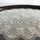 Antique framed lace tray in mahogany frame
