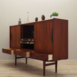 Buffet haut en teck, design danois, années 1970, fabriqué par ES Møbler