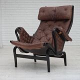 1970s, Swedish design by Bruno Mathsson, model "Pernilla",  leather.