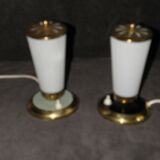 Pair of vintage bed bedside lamps
