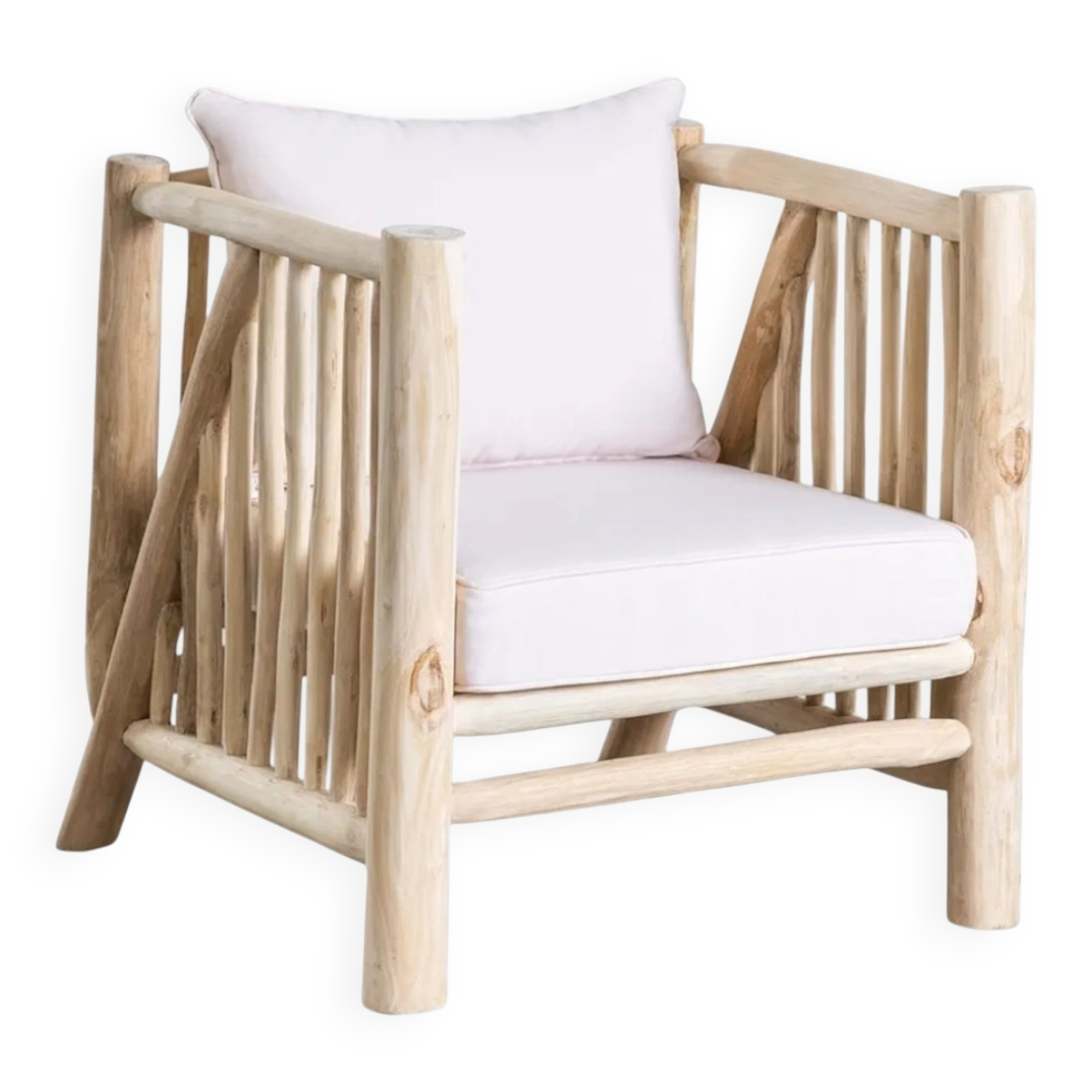 Teak wood armchair