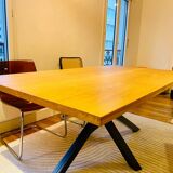 Magnificent oak table (solid/solid) 180x100 custom-made mikado legs
