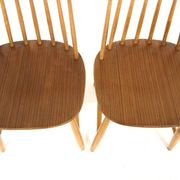 Set of 2 Scandinavian "Pinnstol" chairs in teak, NESTO, Sweden, 1960.
