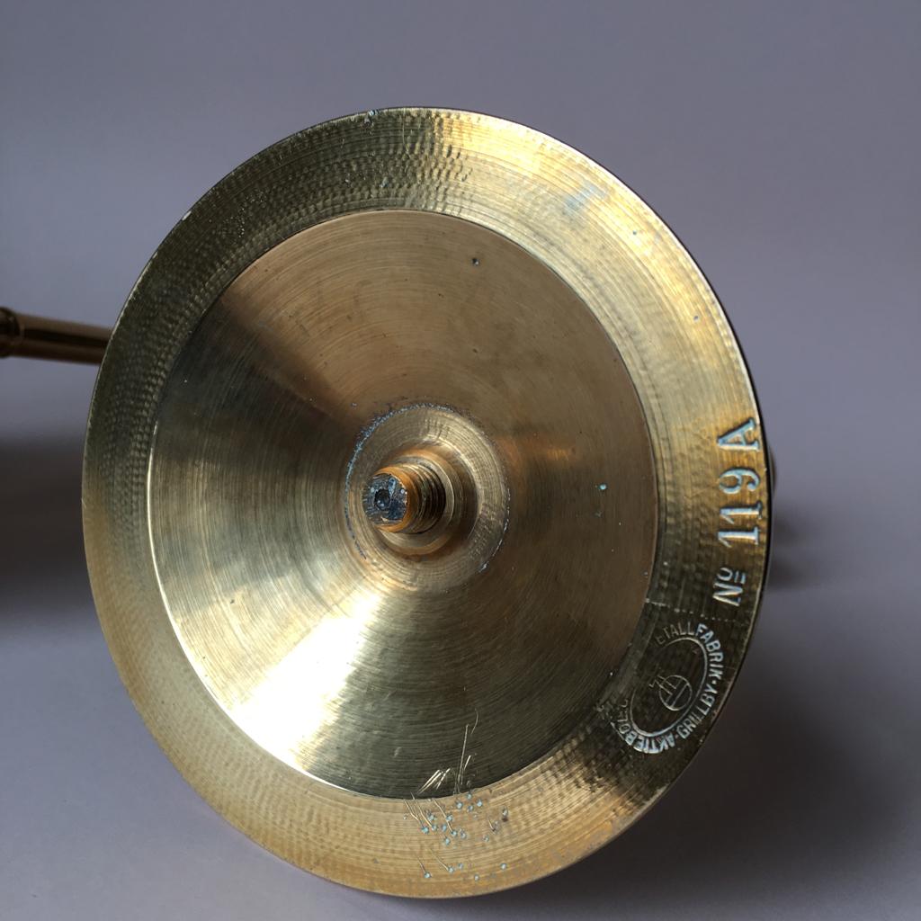 Vintage brass candle holders from Grillby Metallfabrik, set of 2