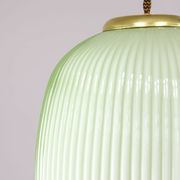 Lampe à suspension mid-century en laiton et verre, italie