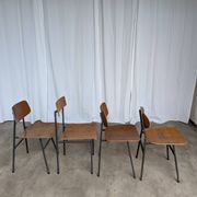 Vintage Stol Kamnik Wooden Dining Chairs - 1970s Yugoslavia - Set of 4