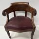 Fauteuil de bureau de style Empire en acajou et placage XIX siècle